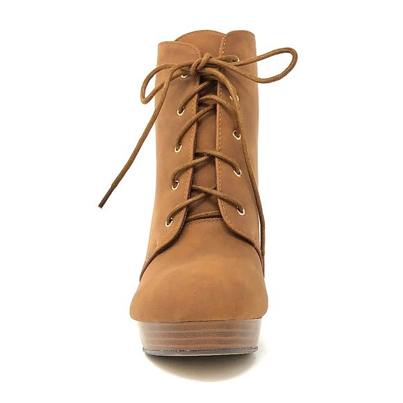 Cognac Nubuck Suede Ankle Boots - Picture 5 of 7